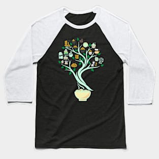 Noodles Ramen Food Tree Of Life Yoga Celtic Viking Yggdrasil Baseball T-Shirt